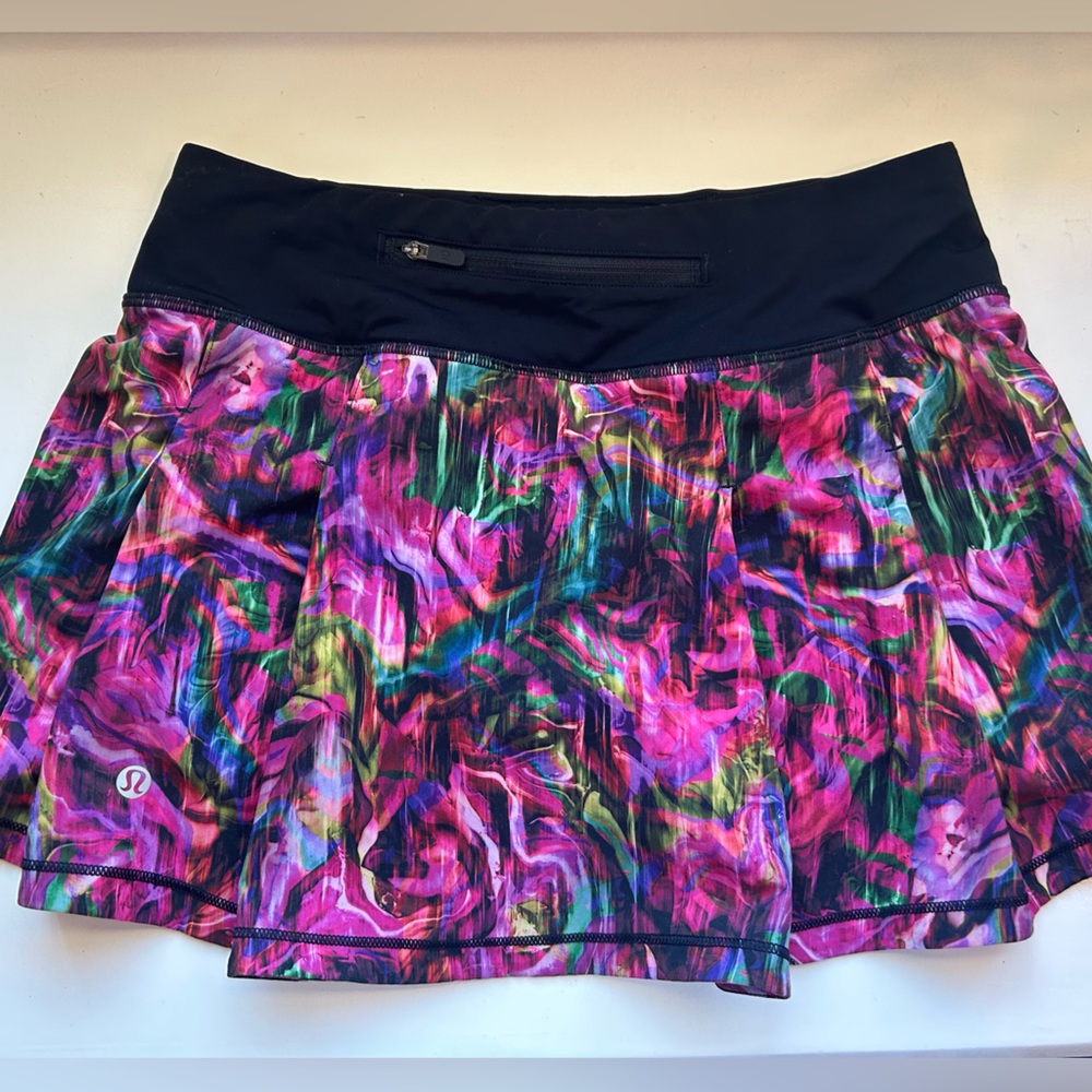Lululemon Pace Rival Mid-Rise Skirt Vivid Floral